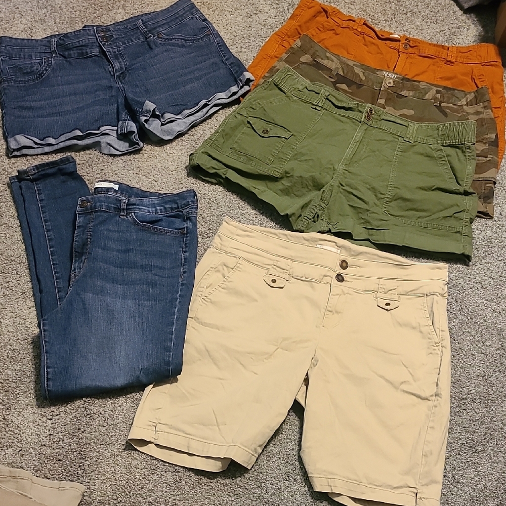 ❤️Stylish Women's Shorts in Green and Tan